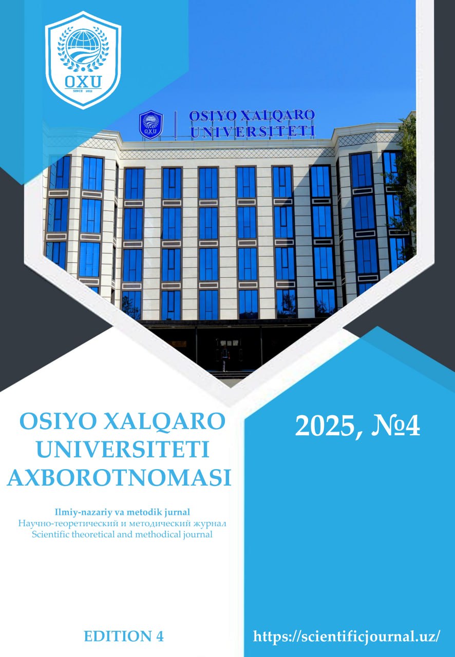 OSIYO XALQARO UNIVERSITETI AXBOROTNOMASI cover